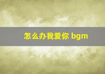 怎么办我爱你 bgm